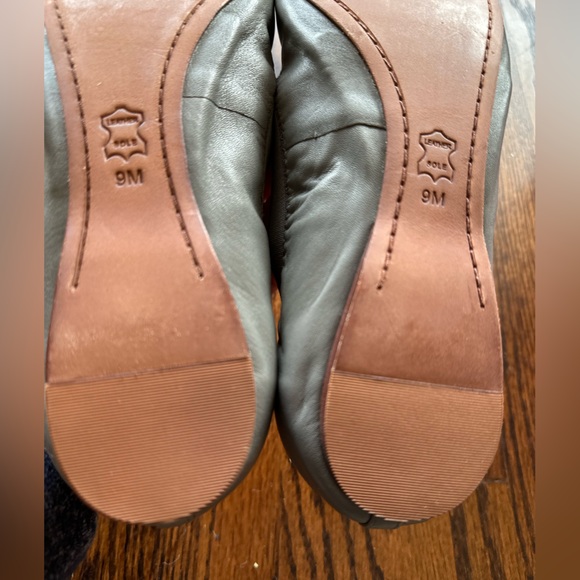 NIB Tory Burch Caroline 2 Leather Ballet Flats in Quarry Rock - Sz 9 - Picture 5 of 6